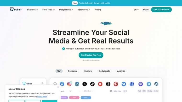 Publer homepage