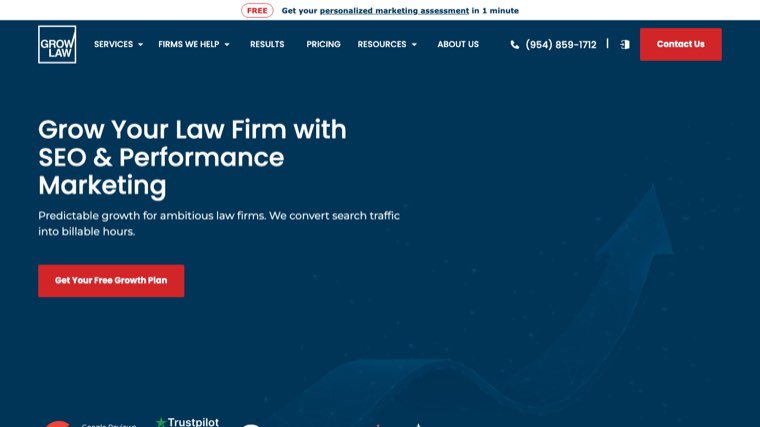 Grow Law Firm homepage