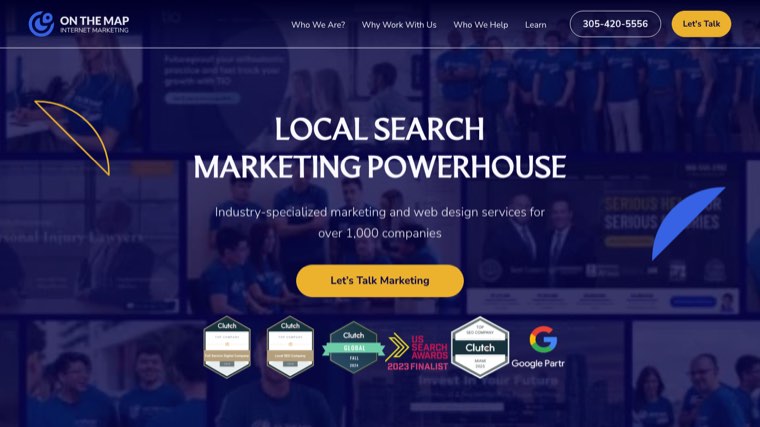 On The Map Marketing homepage