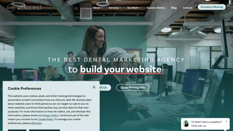 Wonderist Agency homepage