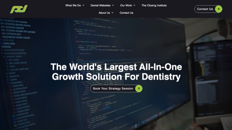 Progressive Dental Marketing homepage