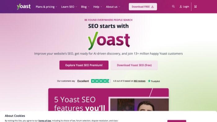 Yoast homepage