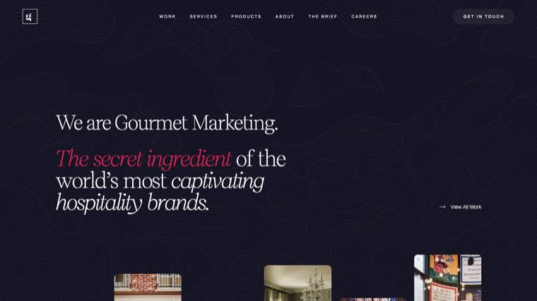 Gourmet Marketing homepage