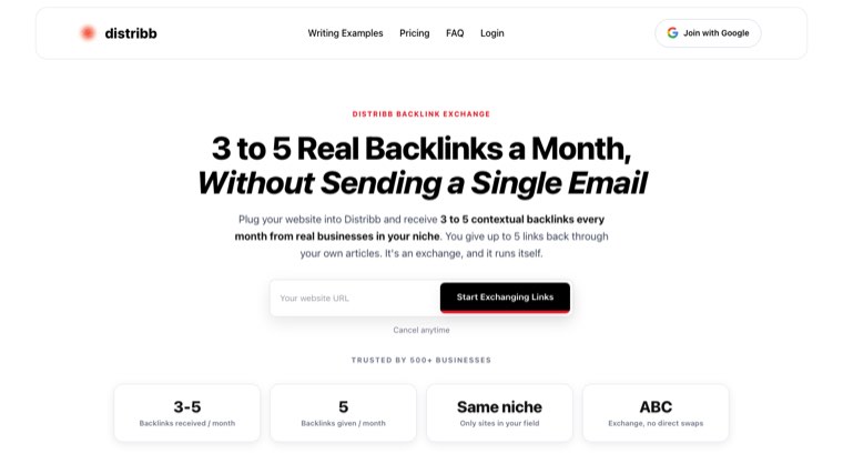 Distribb backlink exchange
