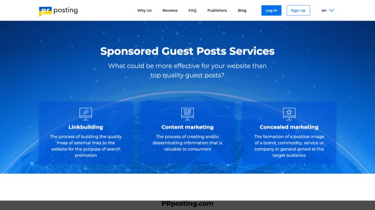 PRPosting homepage