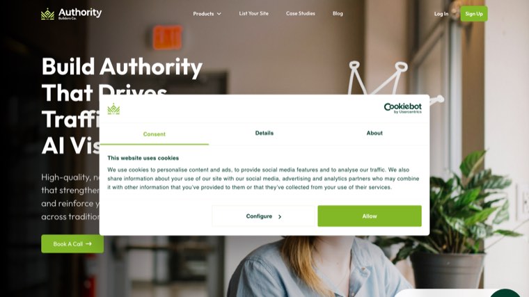 Authority Builders homepage