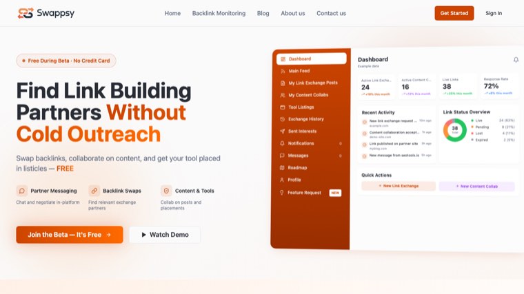 Swappsy homepage