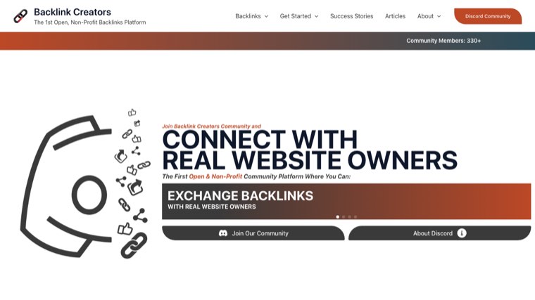 Backlink Creators homepage