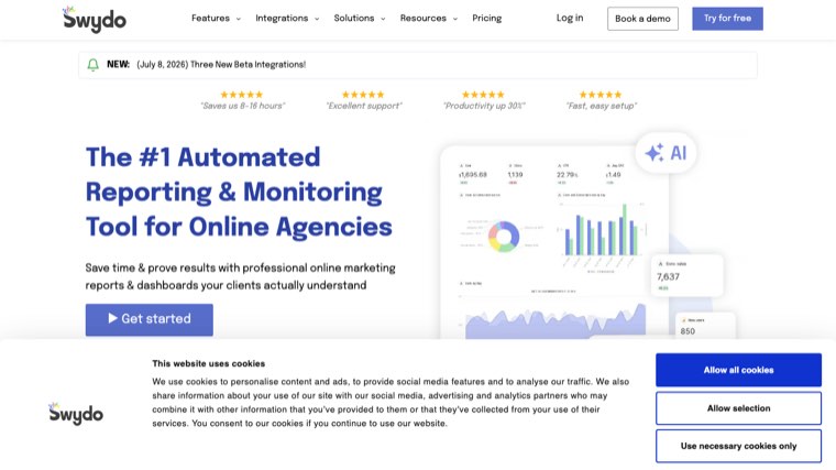 Swydo homepage