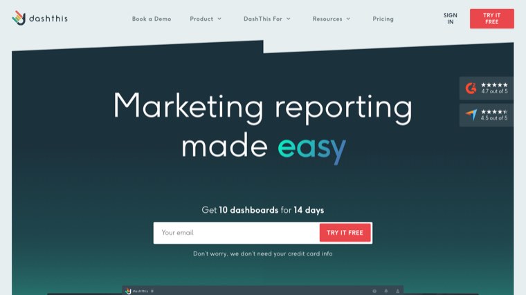 DashThis marketing reporting