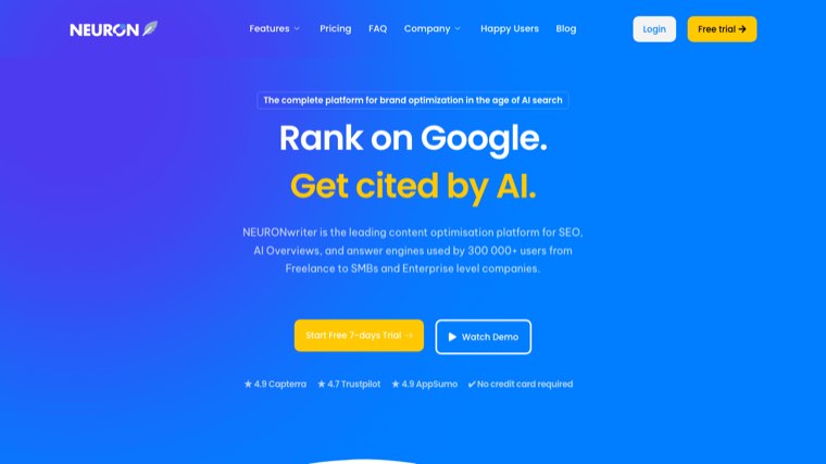 NeuronWriter homepage