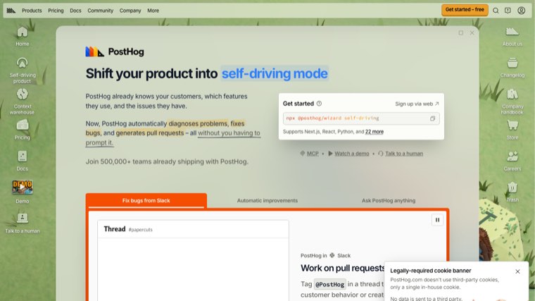PostHog product analytics