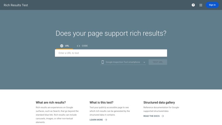Rich Results Test