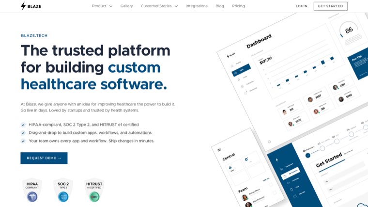 Blaze HIPAA-compliant app builder for healthcare teams