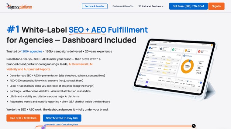 AgencyPlatform white label SEO