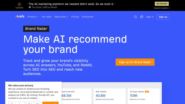 Ahrefs Brand Radar