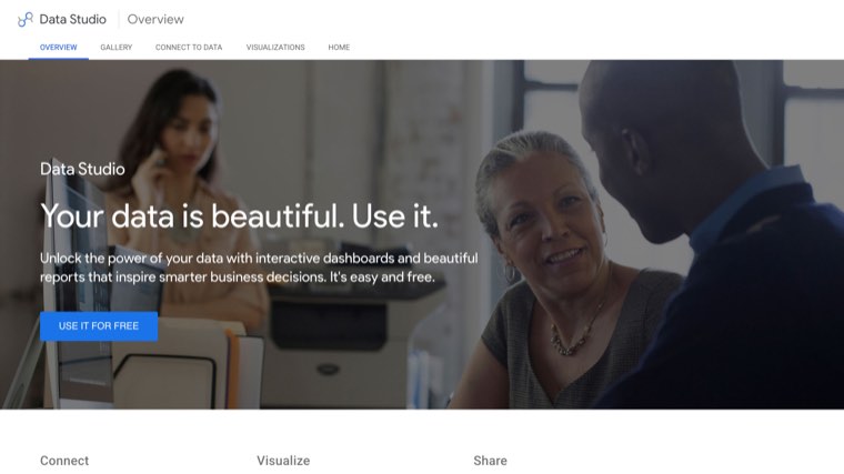 Looker Studio homepage