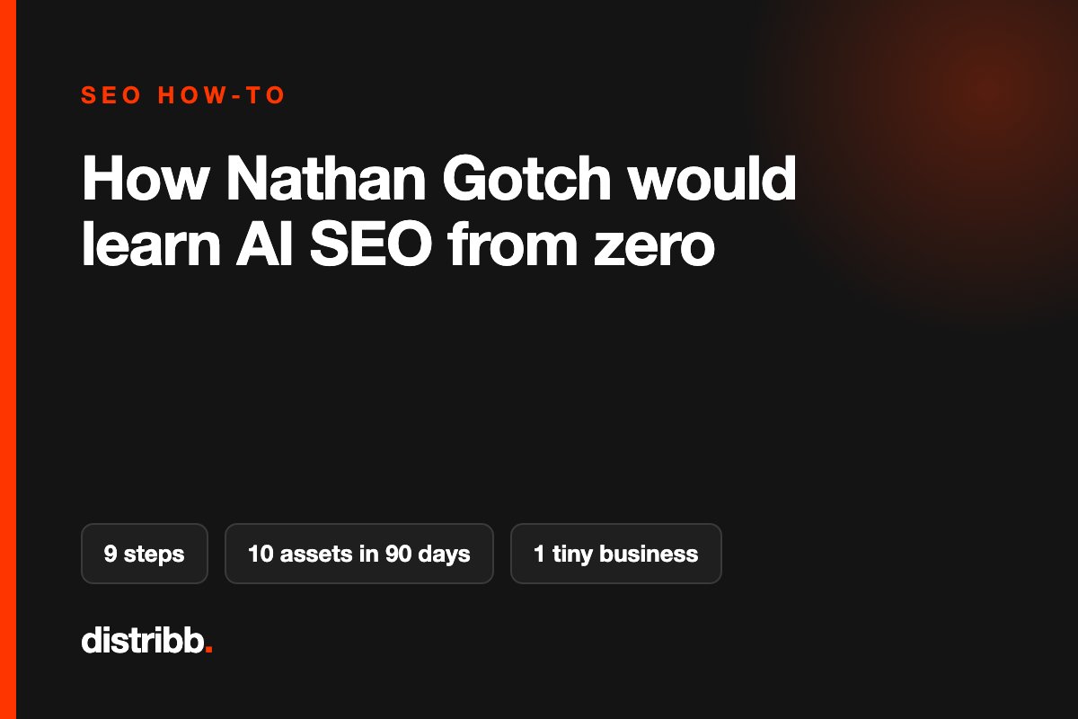Title card: how Nathan Gotch would learn AI SEO from zero