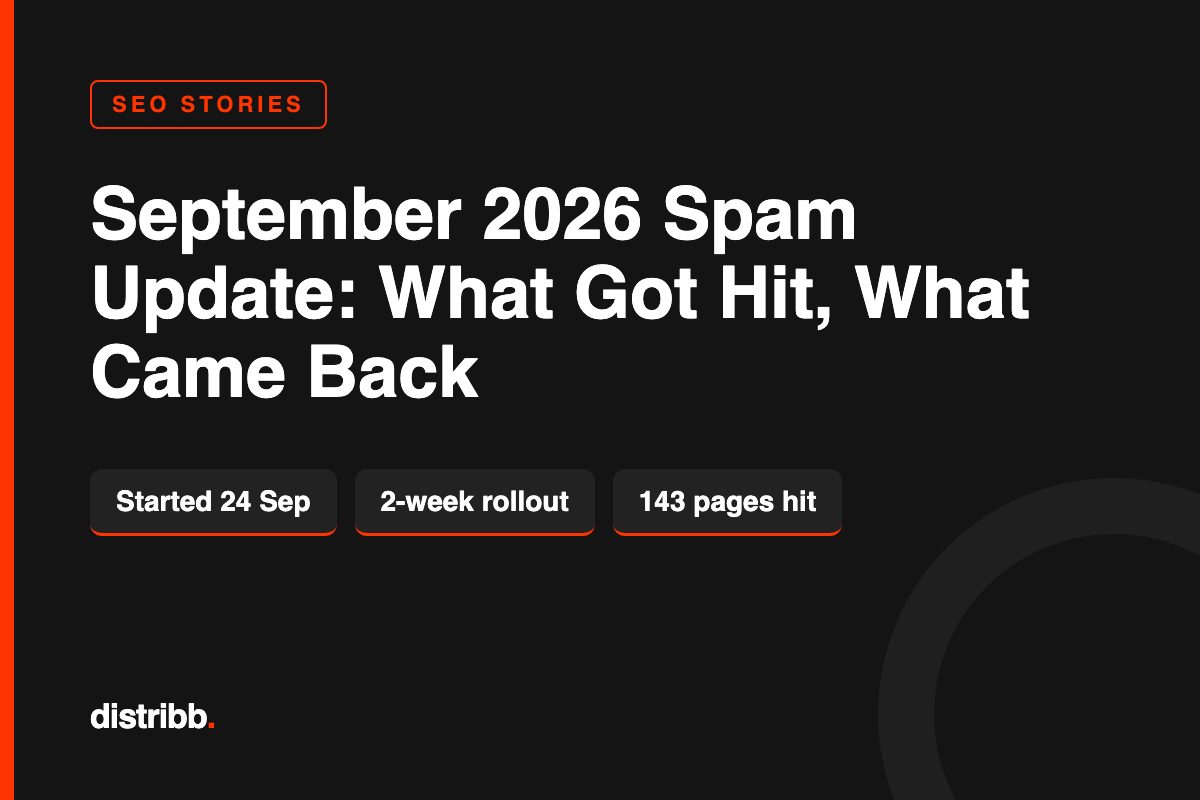 Title card: September 2026 spam update, what got hit and what came back