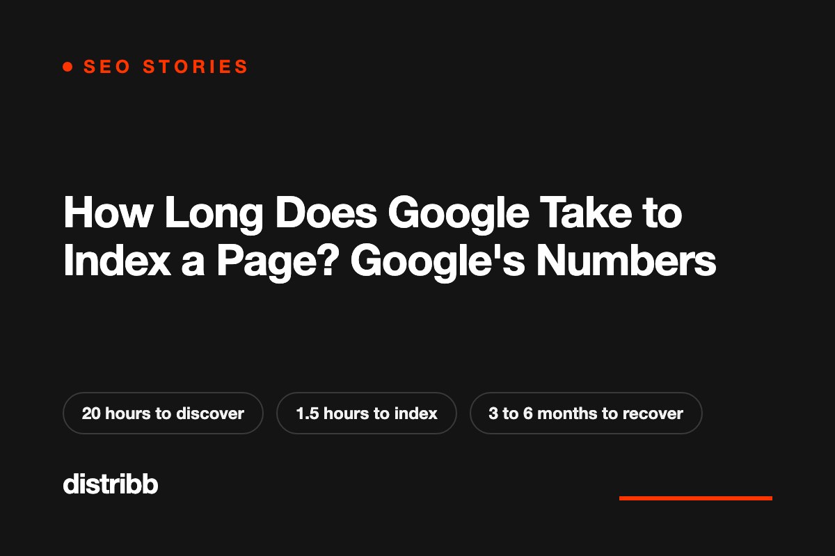 Title card: how long Google takes to discover, index and refresh a page