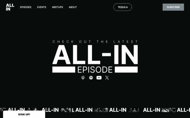 All-In Podcast website