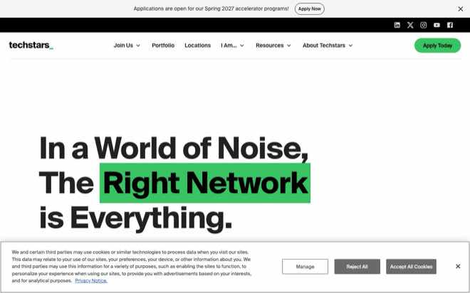 Techstars homepage