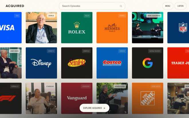 Acquired: deep dives on Rolex, Costco, NVIDIA and more