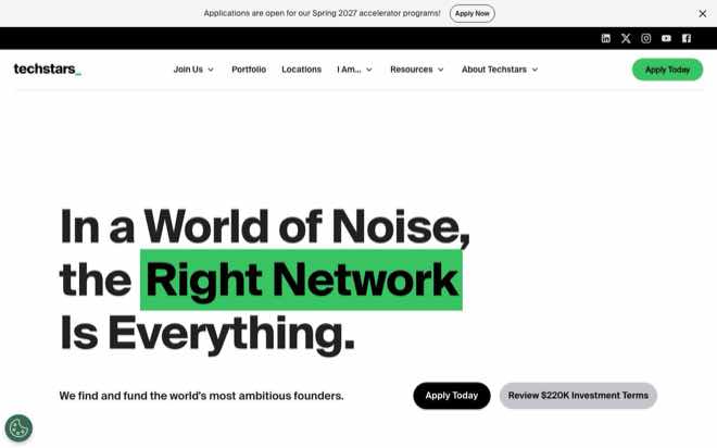 Techstars homepage