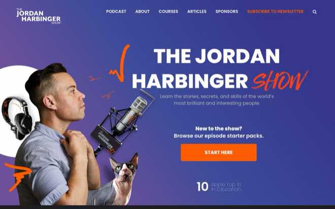 The Jordan Harbinger Show website