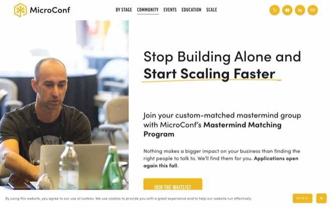 MicroConf Masterminds page