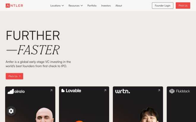Antler homepage