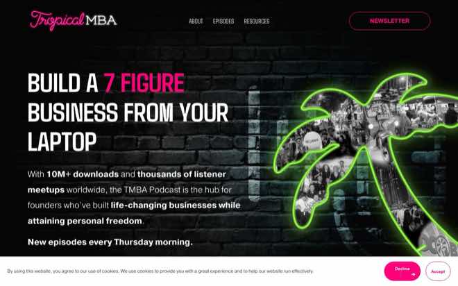TropicalMBA podcast homepage
