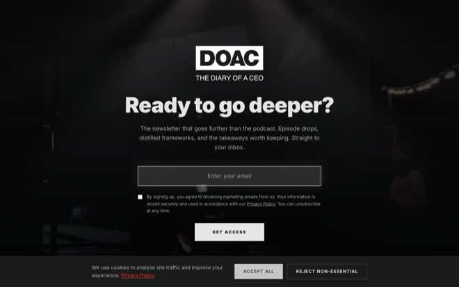 The Diary of a CEO website