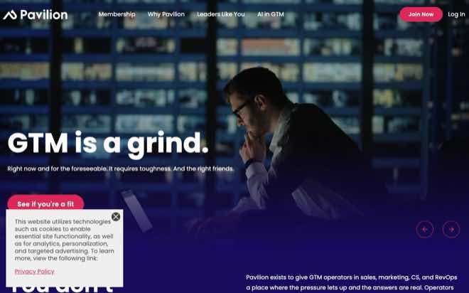Pavilion homepage