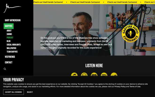 The GaryVee Audio Experience podcast page