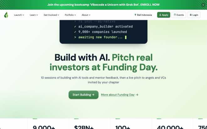 Founder Institute homepage