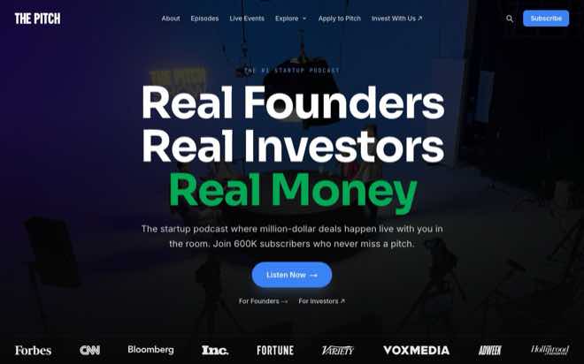 The Pitch: real founders pitching real investors