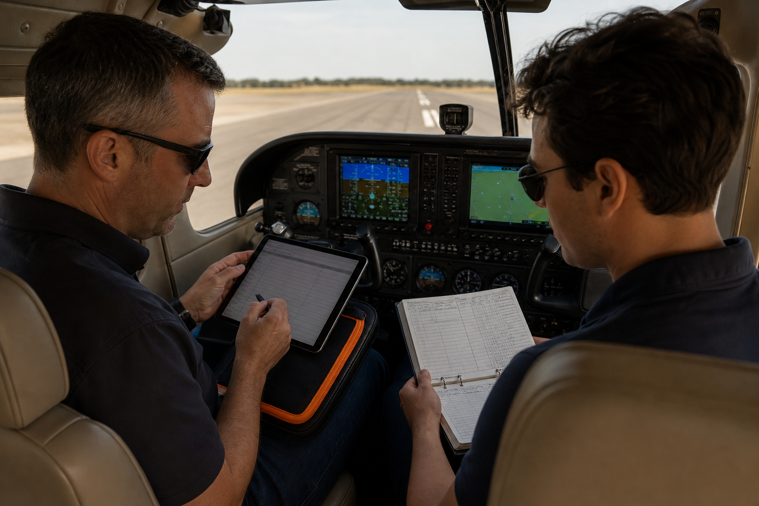flight instructor checking ATP cross-country, night, instrument, and multi-engine flight experience.