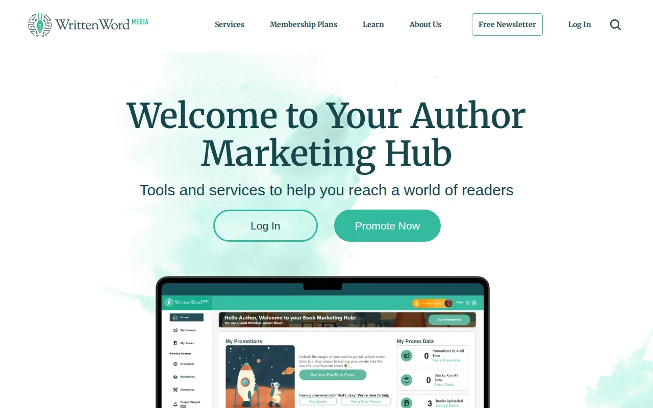 Screenshot of the Written Word Media website