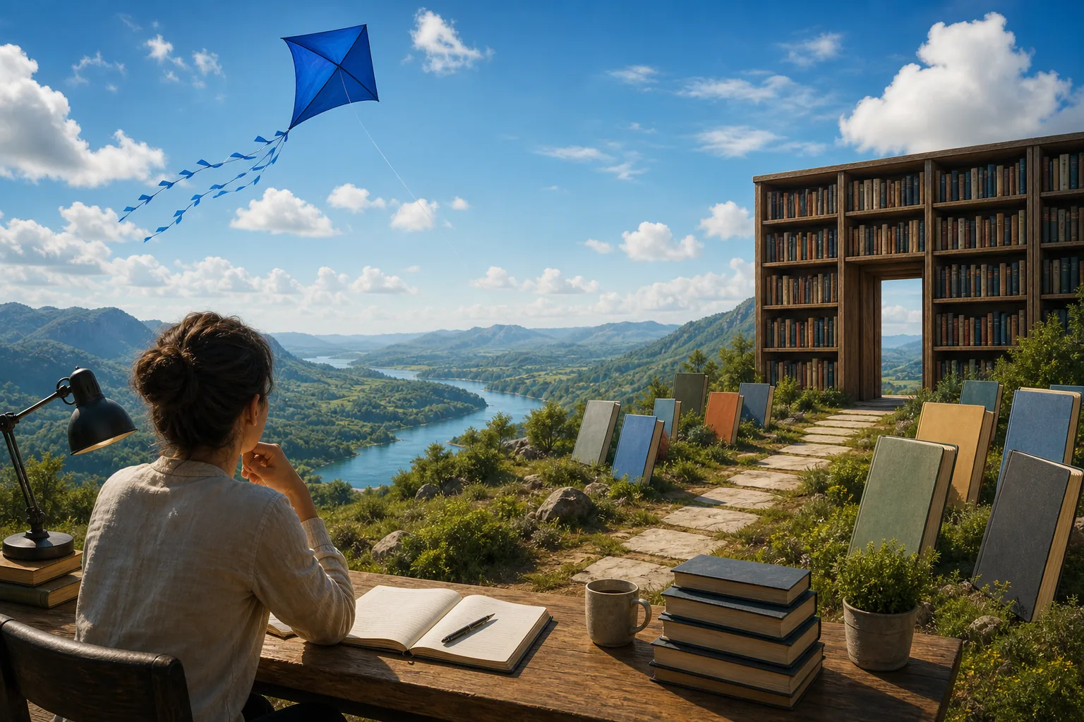 Illustration for Blue Kite