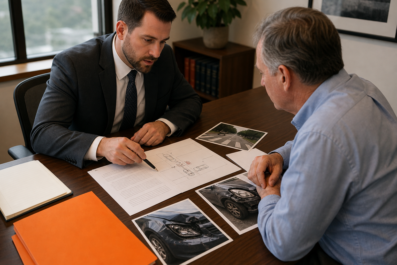 Comparative negligence and insurance limits in a car accident claim.