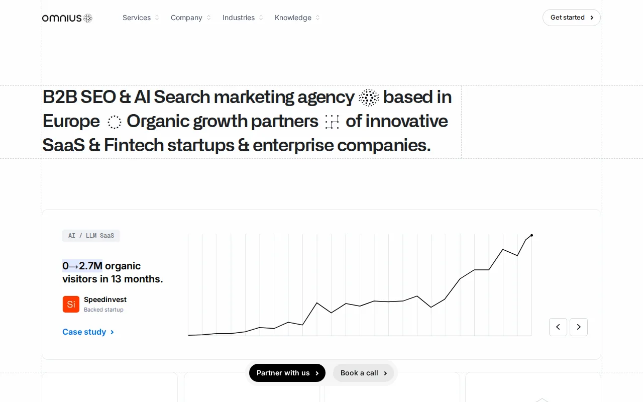 Screenshot of the Omnius website