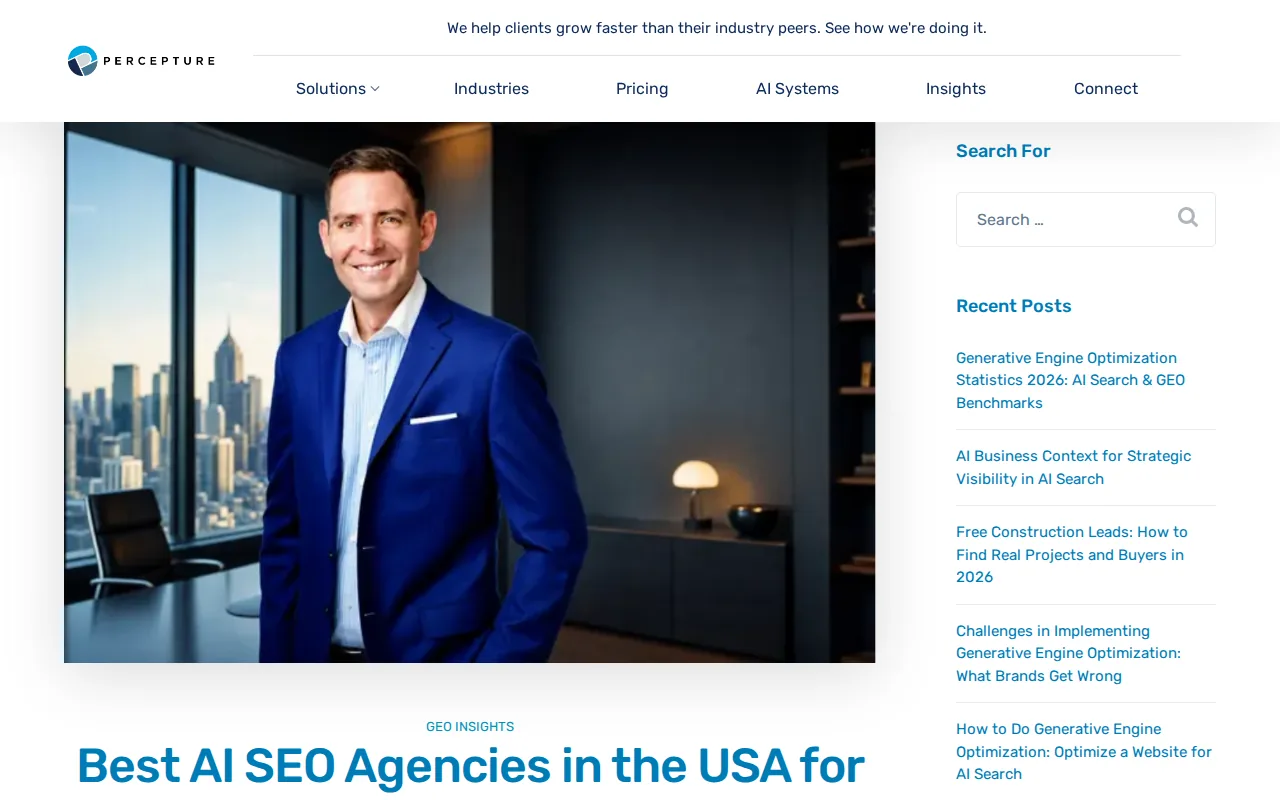 Best B2B SEO Agencies for 2026 7 Screenshot of the Percepture website