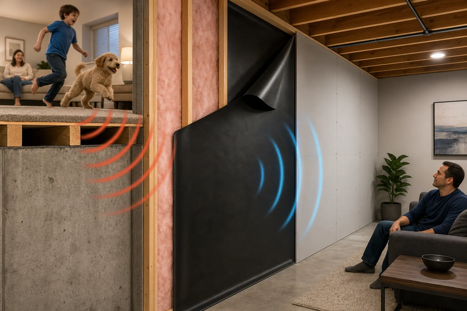 Illustration for Mass Loaded Vinyl Sound Barrier