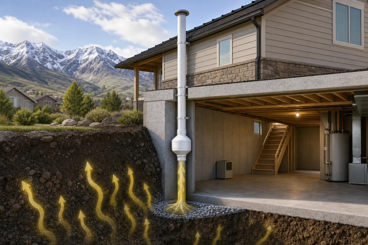 Illustration for Radon Mitigation