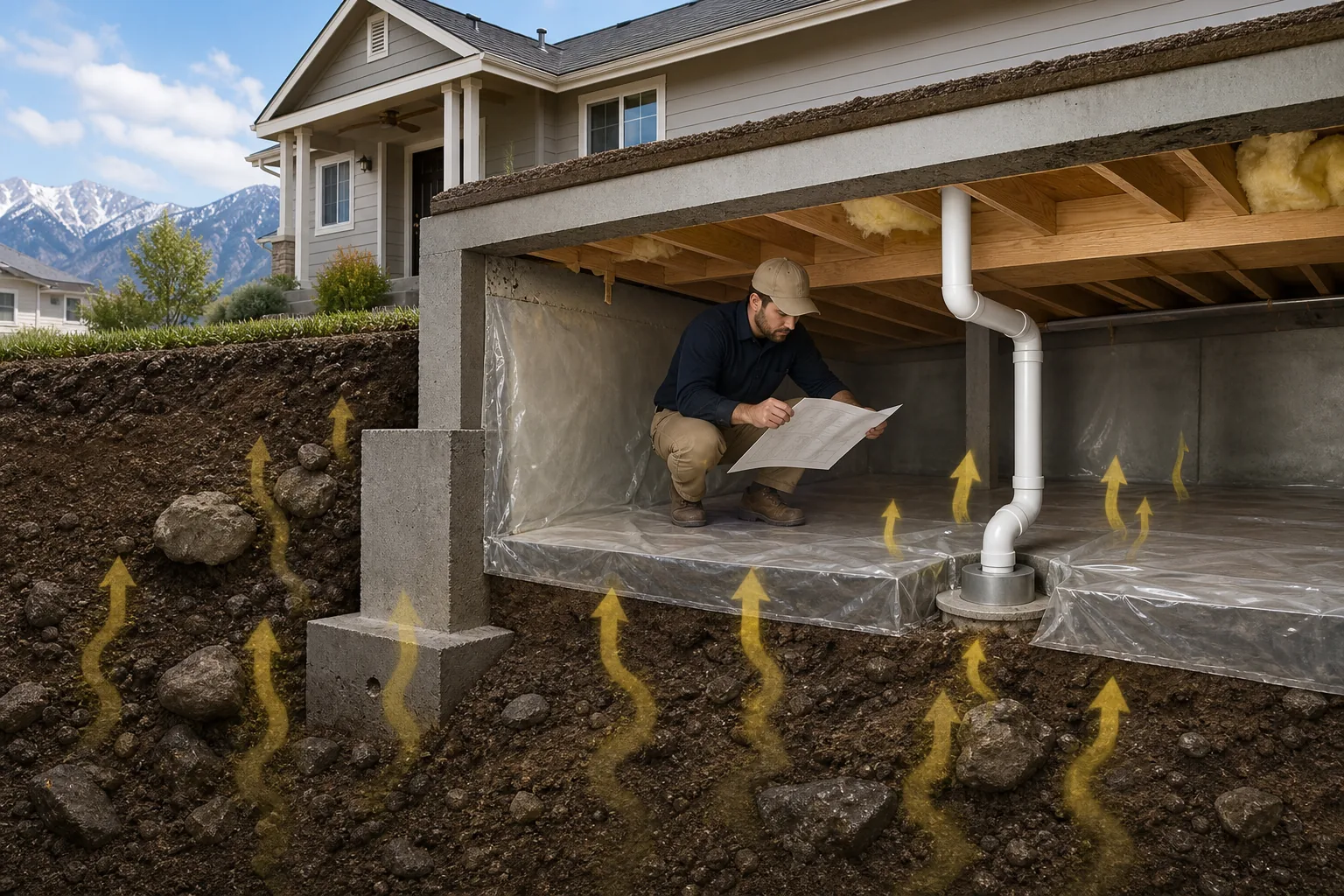 Illustration for Crawl-Space and Exposed-Soil Mitigation
