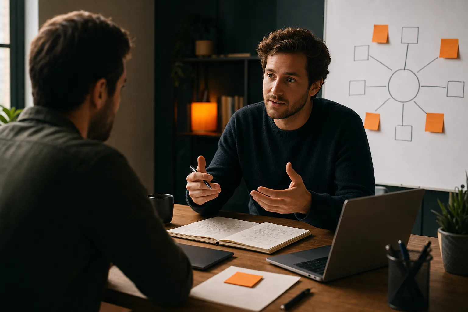 SaaS founder validating a software business idea through customer interviews.