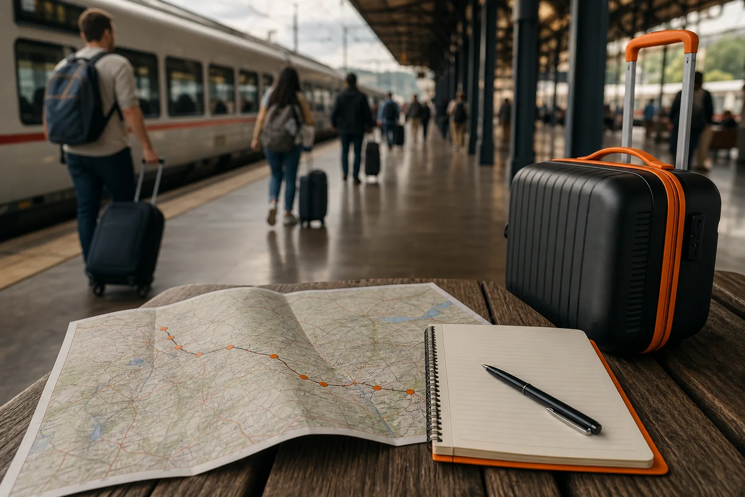 Choosing transport and bookings for a travel itinerary