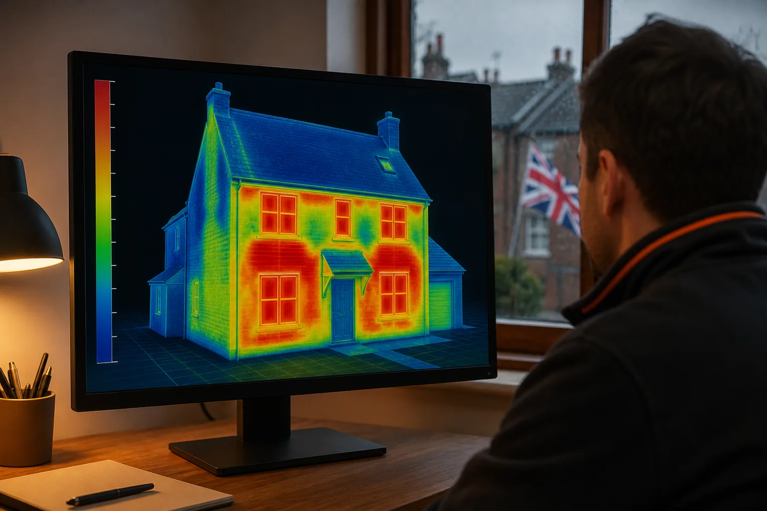 Heat loss diagnostics 3D model visualization