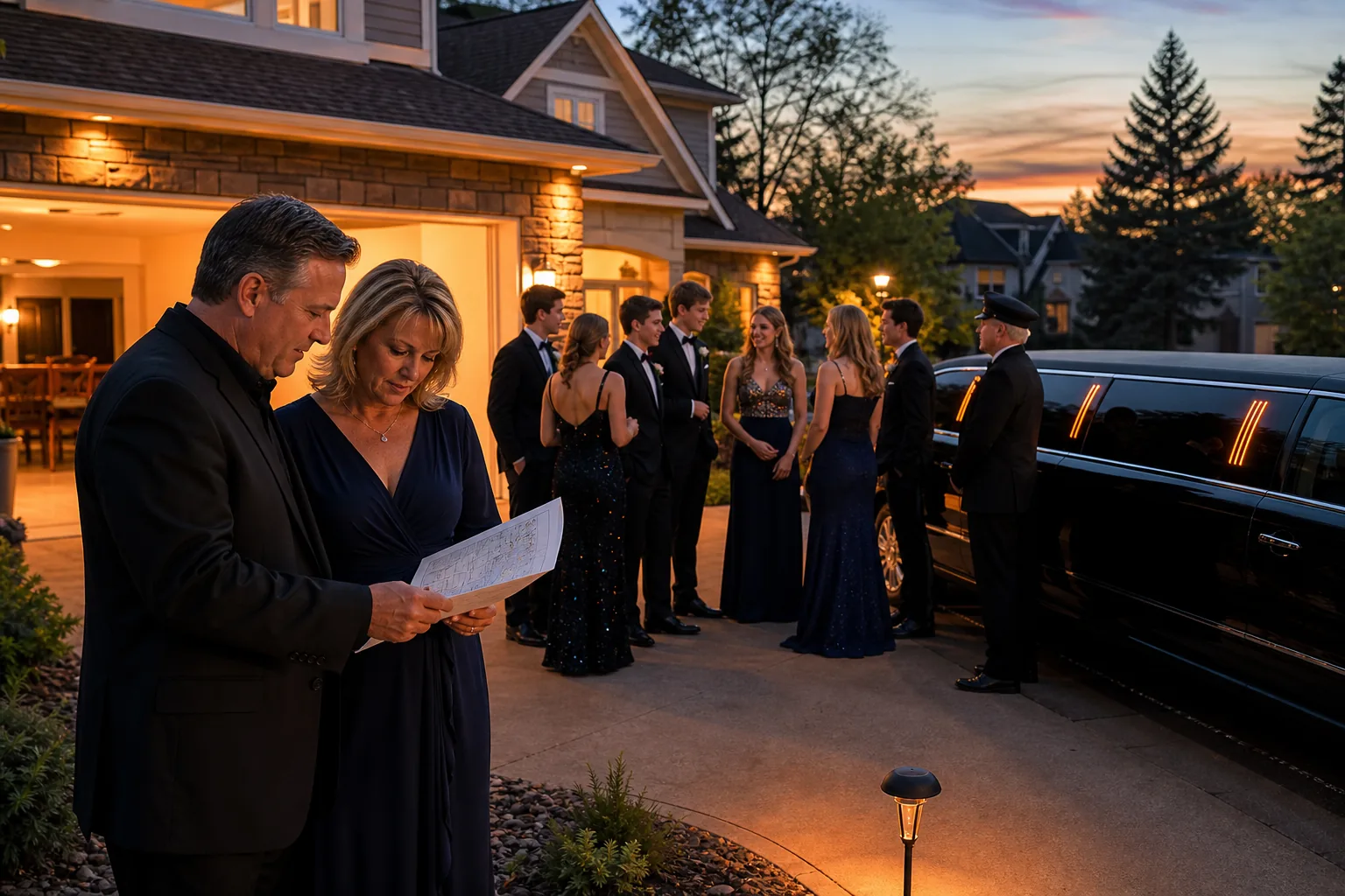 Prom limo rental pickup plan in Minneapolis